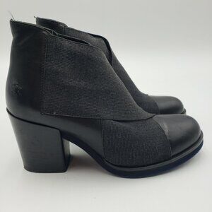 Patrizia Bonfanti Heeled Ankle Booties Boots 7 Womens Leather  Black
